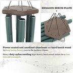 Large Wind Chimes for Outside 44 inch Green Deep Tone Garden Gift Outdoor - Image 2