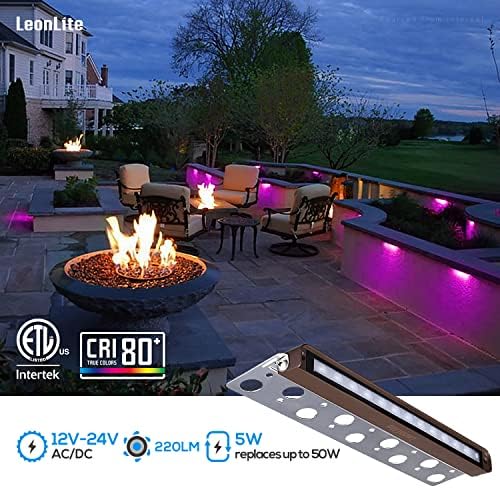 LEONLITE 4-Pack RGBCW 12 Inch LED Hardscape Lighting, Color Changing - Image 3