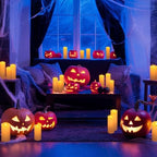 72 Pack Christmas Decoration Flickering Flameless Candles, Battery Operated Candles,Waterproof Outdoor LED Pillar Candles for Home ,Wedding,Halloween,Birthday,Valentine'sDay (D2.2 xH 5" 6" 7" Ivory) - Image 5