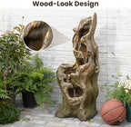 Sunlinua Water Fountain Outdoor, 5-Tier Cascading Realistic Tree Waterfall - Image 5