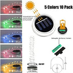 10 Pack 30 LED Solar Mason Jar Lid String Lights,Fairy Lights String Lids Lights Including 10 Pcs Hangers,for Indoor Outdoor Wedding Patio Garden Party Decorations Gift(No Jars) (5 Colors) - Image 4