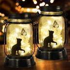 kyoryuger Cat Solar Lanterns 2PACK Cat Lover Gifts for Women Mom Grandma Christmas Cat Gifts for Cat Lovers Cat Memory Lantern with Stake for Yard Lawn Patio Garden Decor and Bedroom Decoration by kyoryuger
