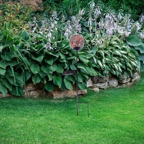 Milisten Waterproof Solar Garden Yard Light, Outdoor Glass Ball Ground Insert Lamp for Patio Landscape Decor, Solar Mosaic Courtyard Light with 18-Color Options - Image 5