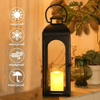 Bdor Decorative Outdoor Lantern Candle,Black Lantern Remote,20 Inch,1 Pack - Image 4
