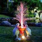 Solar Turtle Garden Statues with LED Lights, Resin Turtles Figurine Outdoor Decorations Colour Changing Optical Fiber Solar Light, Outside Art Decor for Lawn,Yard, Unique Housewarming Gifts by Unknown