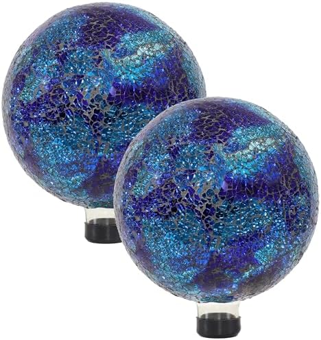Sunnydaze 10" Mosaic Glass Gazing Ball for Garden, Globe for Outdoor Decor by SunnydazeDecor