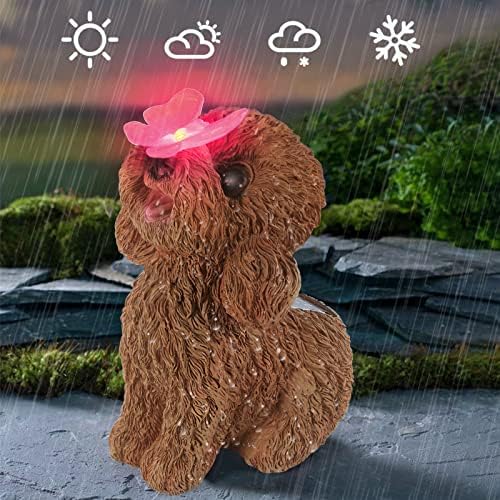 Dog Statues Outdoor Decor, Solar Lights Outdoor Statue Garden Decorations - Image 4