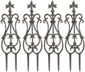 Sungmor Decorative Cast Iron Brown Flower Bed Fence - 28 Inches Tall 4 Pack by Sungmor