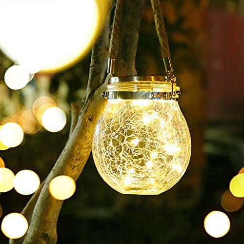 Ulalaza 2Pcs Solar Outdoor Hanging Lanterns with Handle Retro Solar Lights Patio Decor Patio IP65 Waterproof Yard Art Garden Accessories Outdoor Decorations for Christmas Porch Lawn - Image 3