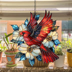 Flying Red Cardinal Acrylic Suncatcher - Image 4