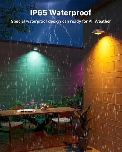 FALOVE 8 Pack Color Changing Solar Gutter Lights Outdoor Decor Waterproof - Image 6