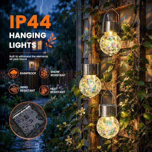 GIGALUMI Solar Hanging Lights Christmas Solar Lights Outdoor Garden Decor - Image 4