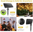 Yusist 100FT Solar String Lights Outdoor Waterproof with Remote, G40 Solar Powered String Lights with 30+2 LED Shatterproof Bulbs, Dimmable Solar Patio Hanging Lights for Outside Backyard Party - Image 5