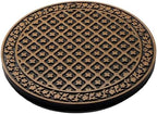 HF by LT Deluxe Rubber Stepping Stone, Provence Design, Heavy Duty 13" All-Weather Garden Tile, Black with Antique Bronze Finish, Set of 3 - Image 3