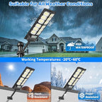 Solar Street Lights Outdoor, 6500K LED Solar Lights Outdoor Motion Sensor, Waterproof Dusk to Dawn Flood Light, Solar Powered Security Light Wide Angle for Yard Parking Lot Driveway (4 Pack) - Image 5