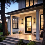 16" Large Outdoor Porch Lights Wall Mount 2-Pack, Matte Black - Image 2