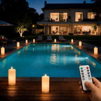 IMAGE 4x12 Inch Waterproof LED Flameless Candles with Remote Timer 2 Pack - Image 7