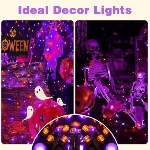 SyouHome Solar String Lights Outdoor, 6 Pack 600 LED Solar Halloween Lights - Image 2