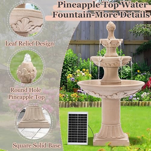 MAGIC UNION 48.4" Outdoor Solar Water Fountain,Italian Roman Style,Natural - Image 7