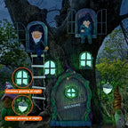 7 Pcs Fairy Garden Accessories Tree Hugger Gnome Statue Tree Faces - Image 6