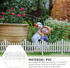 DOITOOL Flexible White Picket Fence Garden Border, 5 Pcs Decorative Landscape Edging Fences, Grass Lawn Flowerbeds Plant Borders, White (Overall Length 120 Inches) - Image 6