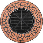 vidaXL Mosaic Fire Pit Table Terracotta 26.8" Ceramic - Image 7