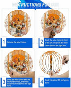 Fall Wind Spinner Orange Pumpkin Stainless Steel Spinner for Yard And Garden Maple Leaf Autumn Sunflower Wind Sculptures 10 Inch 3D Crafts Ornaments Hanging Wind Spinner for Outdoor Indoor Decorations - Image 6