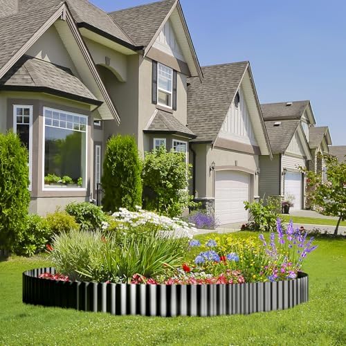 Land Guard Corrugated Garden Edging Border, 6"×25' Landscape Paver Edging, Tall Landscape Edging, Fence for Garden, Flower Bed, Lawn and Landscape Edging (Black) - Image 7