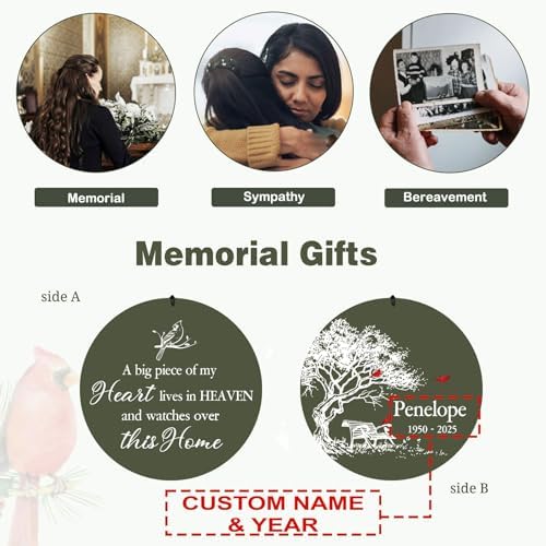 ASTARIN Personalized Wind Chimes Memorial, 30/36 in Cardinal Memorial Wind Chimes, Life Tree Custom Sympathy Gifts in Loving Memory of Mom/Dad, Wind Chime for Loss of Loved Ones(Produced in Texas) - Image 5
