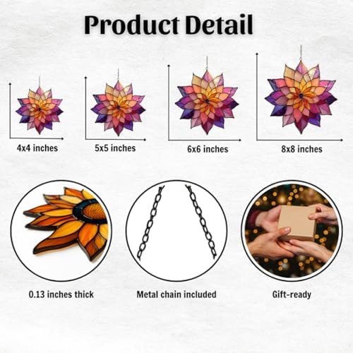 Boho Crescent Mushroom Butterfly Acrylic Suncatcher - Image 2