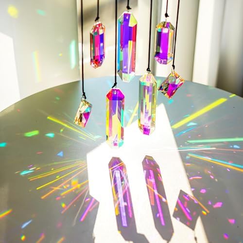 Set 7 Crystal Sun Catcher Prisms and 24pcs Crystal Heart Prisms - Image 4