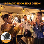 GvvooHome 25FT LED Outdoor String Lights Patio Light with 9 Shatterproof S14 Replaceable Bulbs(1 Spare), Outside Hanging Lights Waterproof for Porch, Deck, Garden, Backyard, Balcony, 2700K Dimmable - Image 4