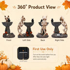 Nacome Solar Skull Cat Statues for Halloween Decor: IP65 Waterproof Resin - Image 7