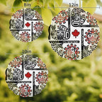 10 Inch Southwest Art Wind Spinner for Yard and Garden, Country Native Sun Graffiti Maple Leaves Hanging Ornaments Outdoor 3D Kinetic Wind Sculpture Spinners Indoor Outdoor Patio Décor Ornaments Gift - Image 3