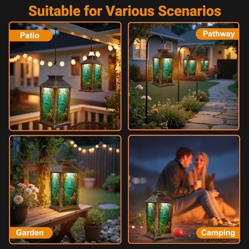 Solar Lantern Outdoor Waterproof Kelp Forest Sea Garden Decor LED Hanging Solar Lights Tabletop Lamp Gifts for Women Mom Outside Yard Patio Porch - Image 6