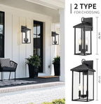 Darkaway Outdoor Wall Lights for House,2pcs Exterior Lighting Fixtures Wall Mount Porch Lights Waterproof Outdoor Sconce Lights with Clear Glass for Patio Hallway Garage E12 Socket - Image 6