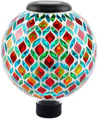 VOREEN 8" Solar Mosaic Glass Garden Ball, IP45 Waterproof Globe Yard Light, Automatic Dusk-to-Dawn Colorful Landscape Lamp for Patio Lawn Pathway Outdoor Decoration by VOREEN
