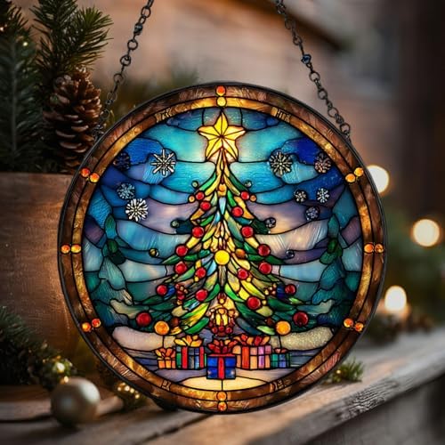 Christmas Tree Presents Star Acrylic Suncatcher - Image 5