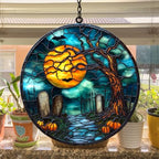 Tomb Graveyard and Bats Acrylic Suncatcher - Image 4
