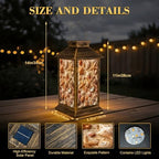Solar Lantern Outdoor Waterproof Seashell Garden Decor LED Hanging Solar Lights Tabletop Lamp Gifts for Women Mom Outside Yard Patio Porch - Image 2