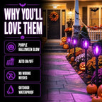 DERAYSION Solar Halloween Lights, 12 Pack Solar Pathway Lights - Image 3