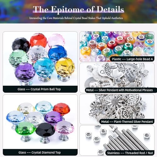 513Pcs DIY Beaded Garden Stakes, Fairy Wand Kit with 18 Threaded Rod - Image 6
