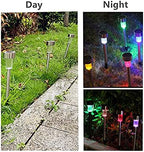 10PCS Green LED Outdoor Steel Garden Solar Powered Landscape Light Lamp Yar Pathway Stake Lights - Image 3