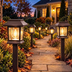 Benany Solar Outdoor Lights, 12 Pack Solar Pathway Lights Waterproof, Landscape Lighting for Path Walkway Lawn Garden Yard Outside Décor, Brown - Image 2