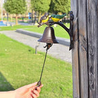 Cast Iron Doorbell Wall Bell Indoor Outdoor Din Cast Iron Doorbell Siskin Dinner Bells Wall Bell Hanging Bell Front Door Decorative Doorbell - Image 3