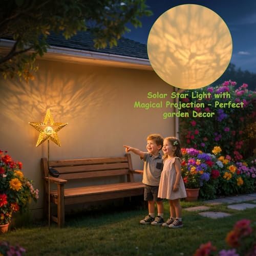 Star Solar Lights Garden Outdoor Decor Waterproof Metal Solar Stakes Lights for Patio Yard Walkway Lawn Patio Garden Gifts - Image 3