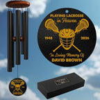 Lacrosse Memorial Wind Chime, Personalized Custom Name & Years - Image 7