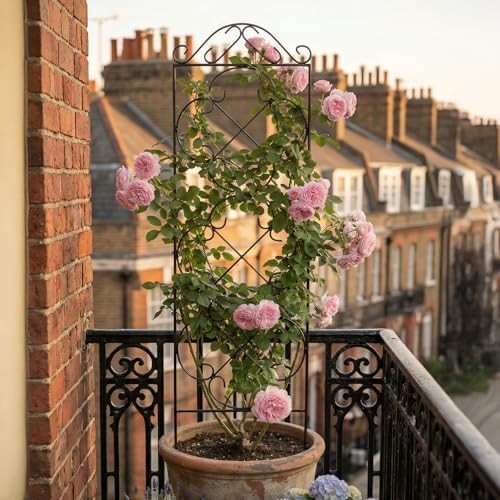Thealyn 4 Pack 48" x 12.5" Metal Trellis for Potted Plants and Planters - Image 5