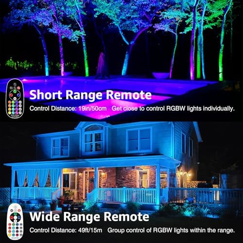 SUNVIE RGBW Landscape Lighting Kit with 300W Transformer, Waterproof, 12PCS - Image 3