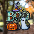 Funny Boo Pumpkin Acrylic Suncatcher by AVAGAN